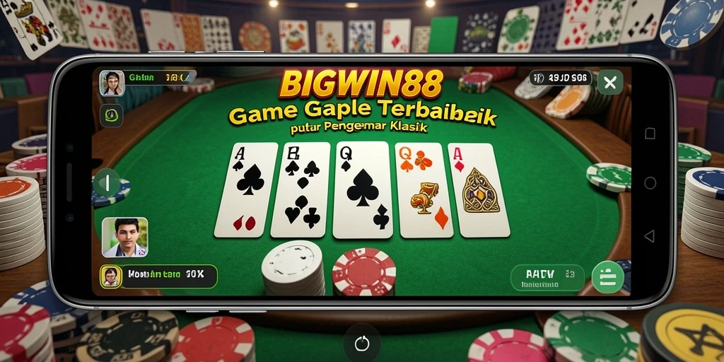 Tampilan gameplay Gaple yang memukau di BIGWIN88.