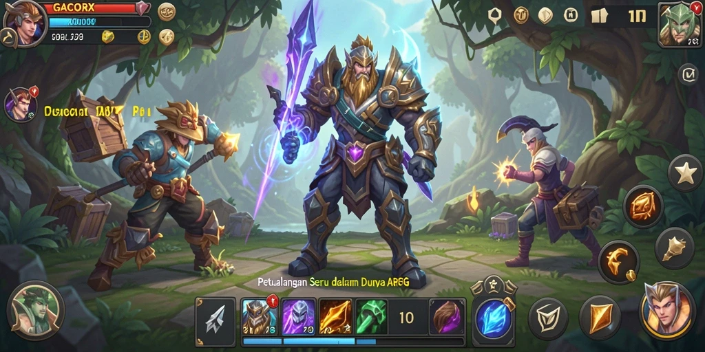 Screenshot GACORX menampilkan aksi seru dalam pertempuran ARPG.
