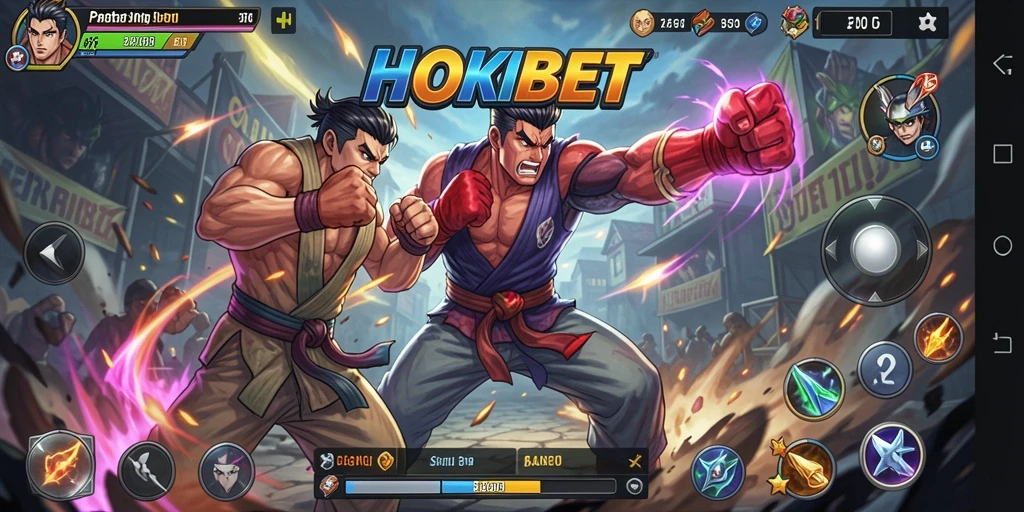 Screenshot HOKIBET menampilkan aksi pertarungan yang mendebarkan.