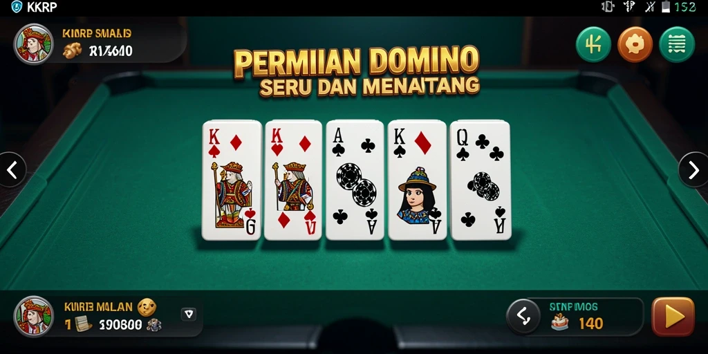 Tangkapan layar KKRP menampilkan momen seru dalam permainan Domino.