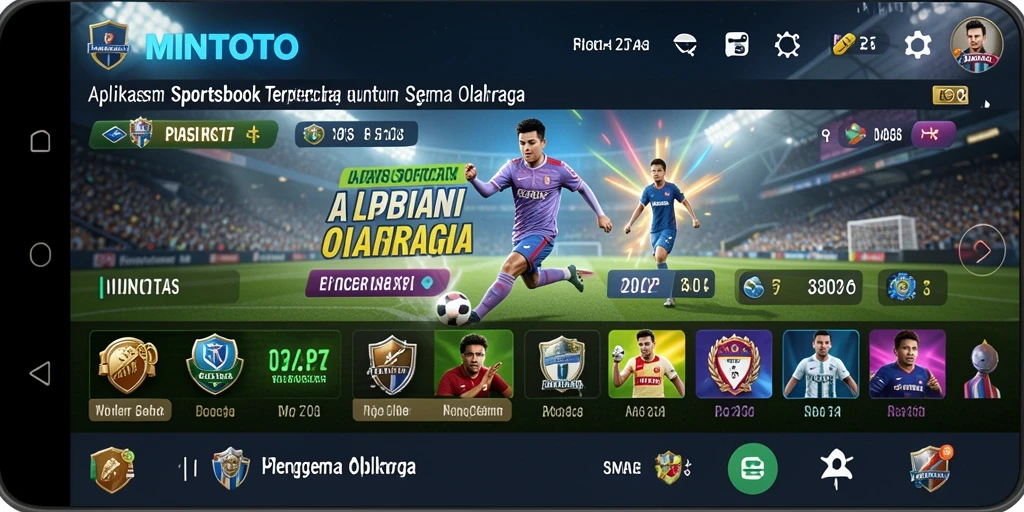 Screenshot gameplay MINTOTO dengan antarmuka Sportsbook yang menarik.