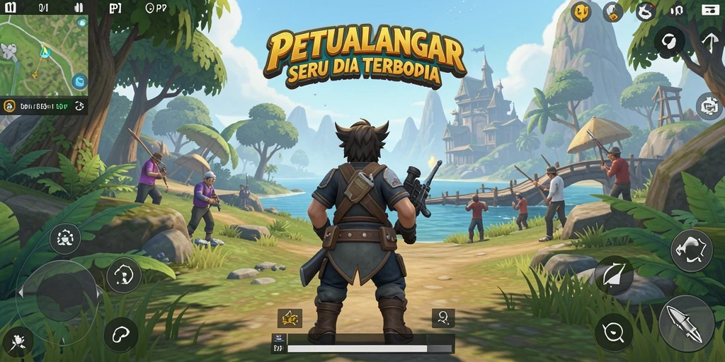 Screenshot gameplay PP7 menampilkan aksi seru dalam petualangan di dunia terbuka.