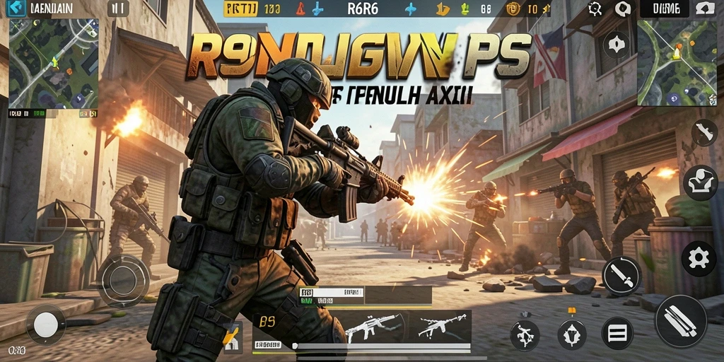 Screenshot gameplay R6R6 menampilkan aksi tembak-tembakan yang mendebarkan.