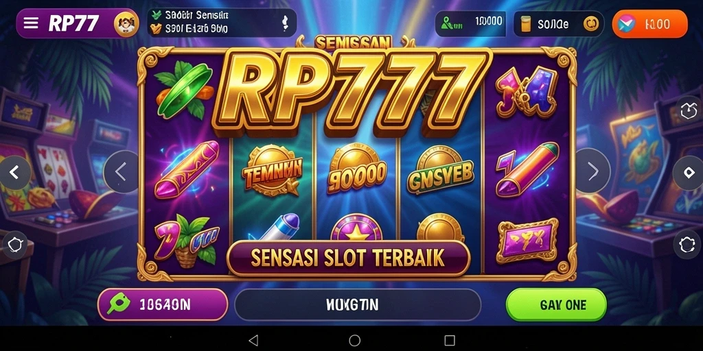 Tampilan utama gameplay RP777 dengan desain Slot yang menarik.