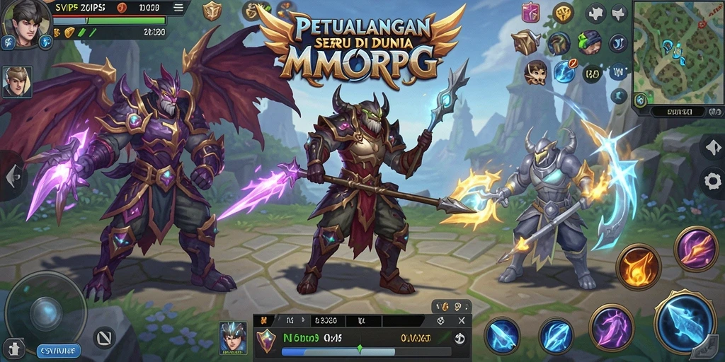 Tampilan gameplay dari SVIP5 yang menakjubkan dalam dunia MMORPG.